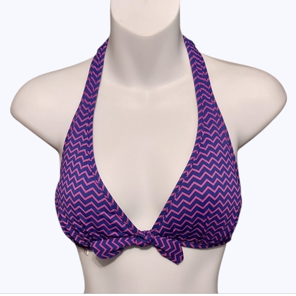 NWT Tommy Bahama Reversible Chevron Bikini Halter CUP Top Size XSMALL